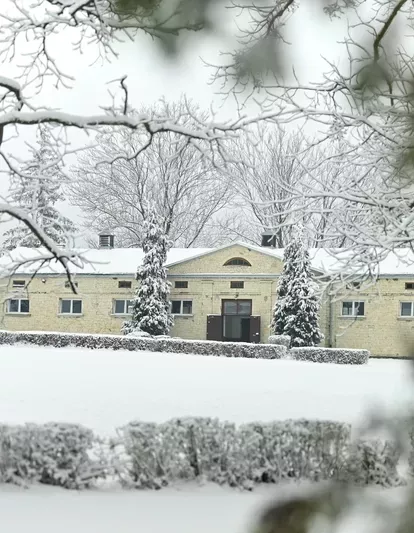 Budynek przykryty śniegiem 01